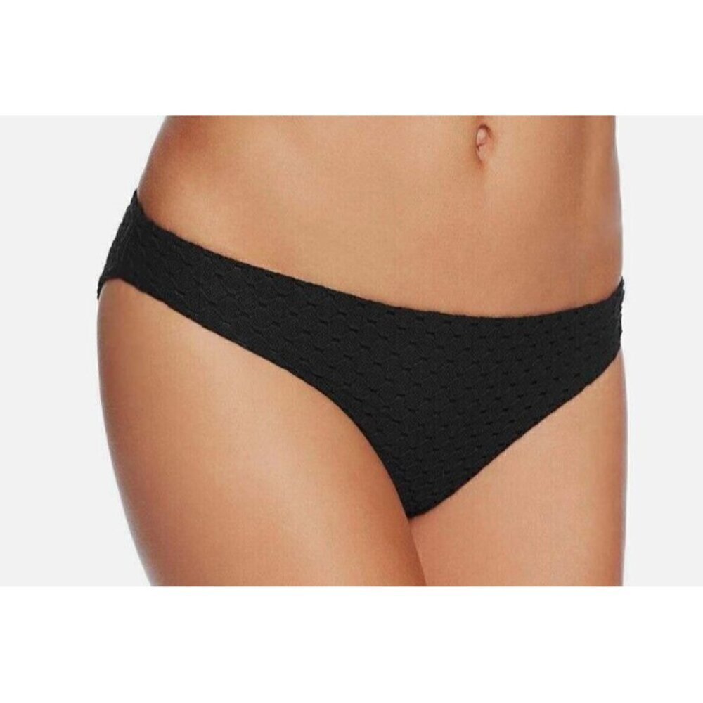 New Shoshanna Swimwear Textured Black Bikini Bottoms Womens S Eyelet